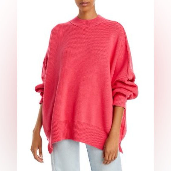 Free People Sweaters - Free people easy street tunic sweater size XS in hot pink color